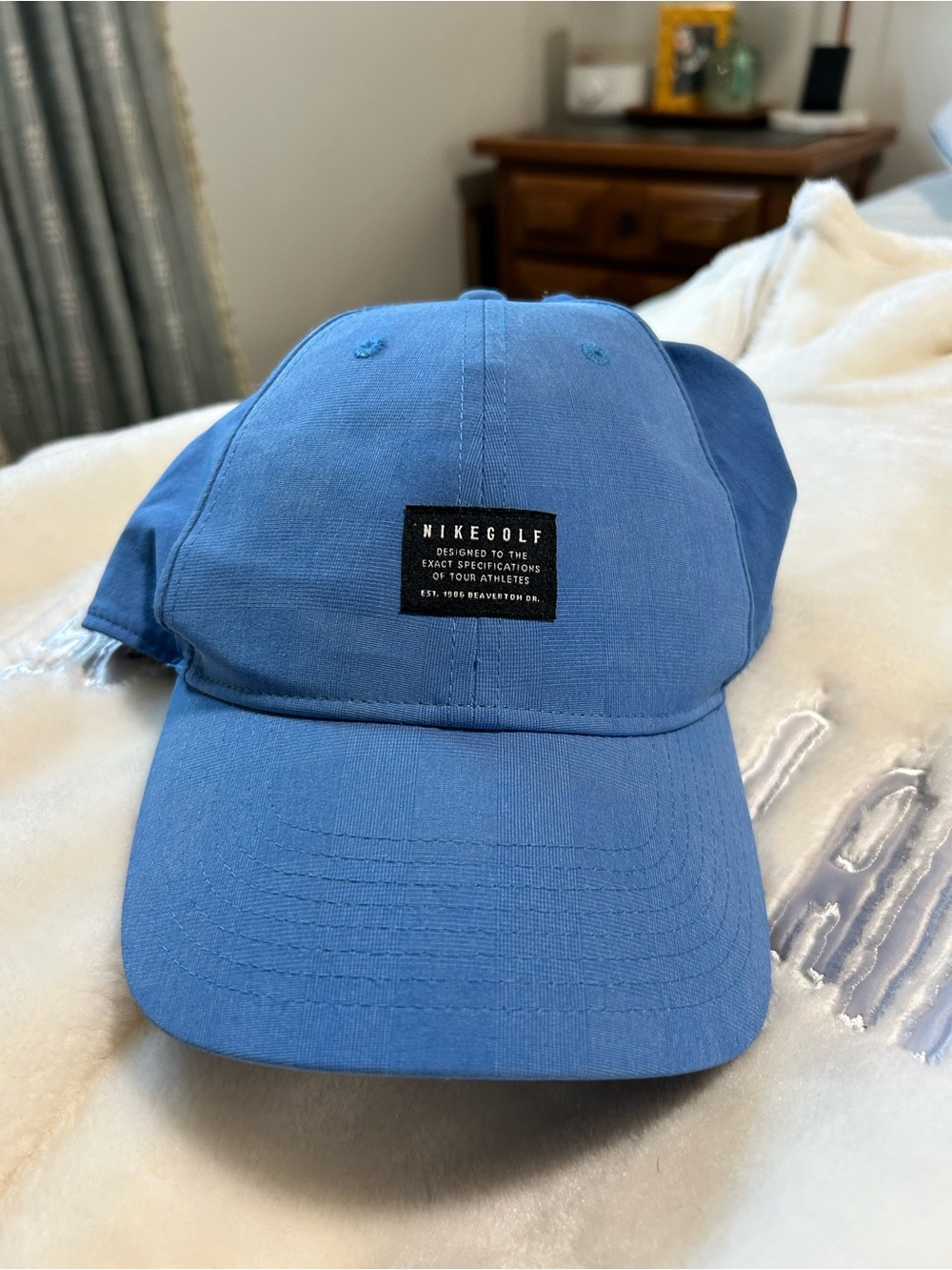 Nike Blue Golf Cap with Black Patch Logo